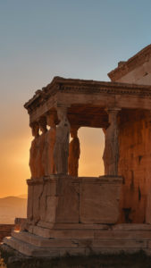 eretteo di atene al tramonto cariatidi al tramonto 1o cose da vedere ad Atene